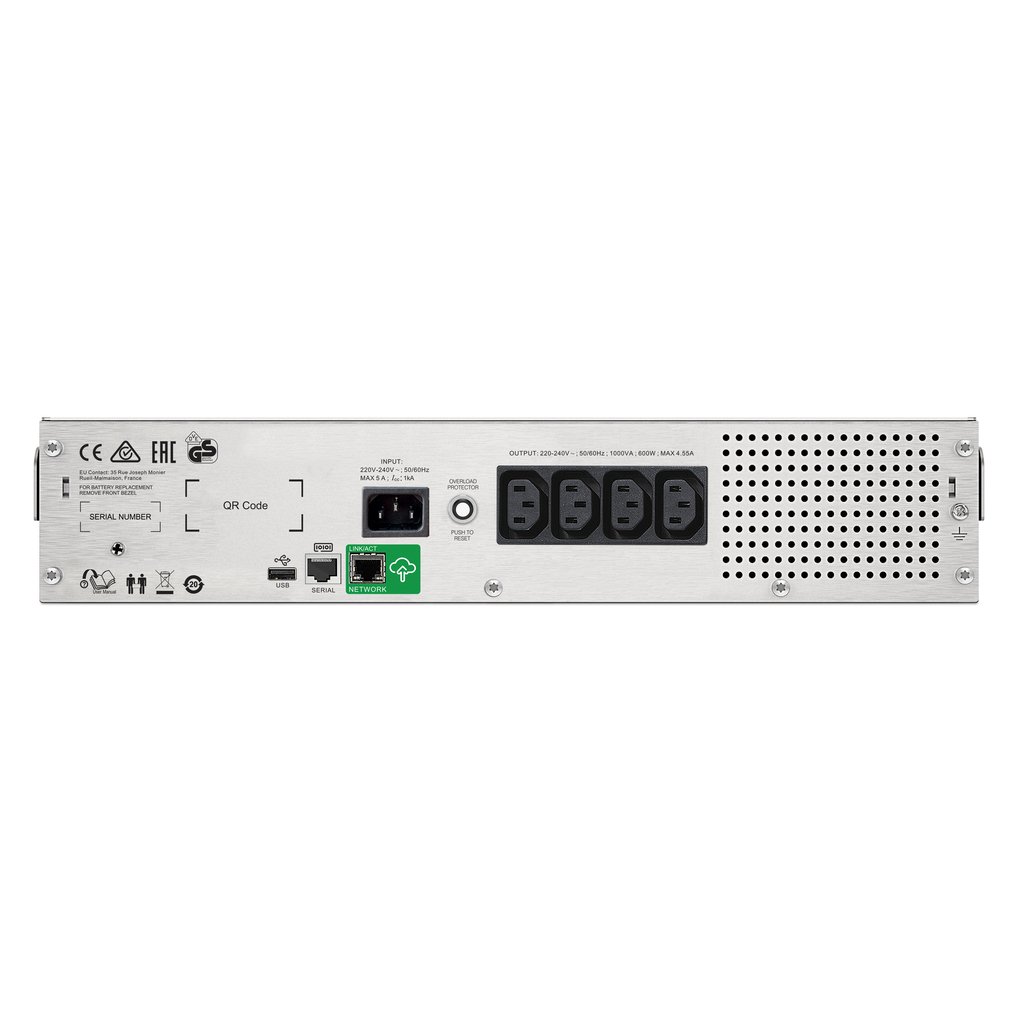 APC Smart-UPS C, Line Interactive, 1500VA, Rackmount 2U, 230V, 4x IEC C13 outlets, SmartConnect port, USB and Serial communicat - Image 2