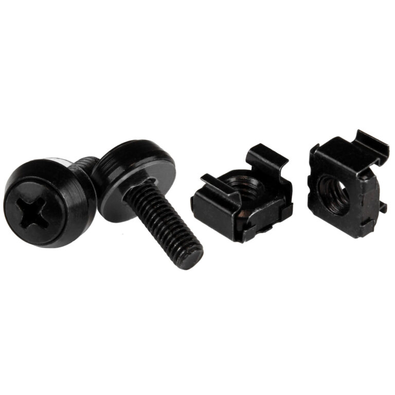 StarTech.com 50 Pack 10-32 Server Rack Cage Nuts and Screws w/Washers - Rack Mount Hardware Kit - Network/IT Equipment Cabinet