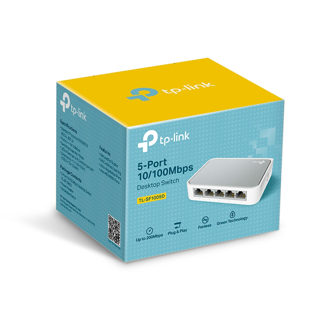 TP-Link TL-SF1005D Managed Fast Ethernet (10/100) White - Image 3