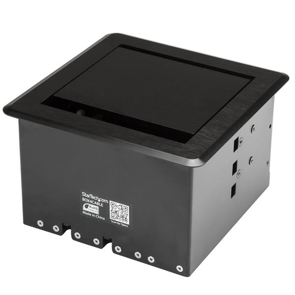 StarTech.com Conference Table Cable Management Box - Table Top - Conference Room AV - Conference Table Connectivity Box - Image 3