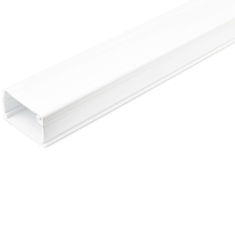 StarTech.com Solid Cable Management Raceway with Adhesive Tape & Cover, 1-3/4"(45mm)W x 1-1/8"(27mm)H - 6ft(1.8m) length, PVC N
