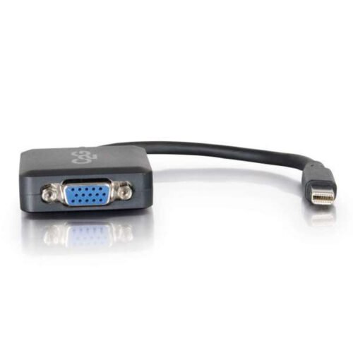 C2G 20cm Mini DisplayPort to VGA Adapter - Thunderbolt to VGA Converter M/F - Black - Image 6