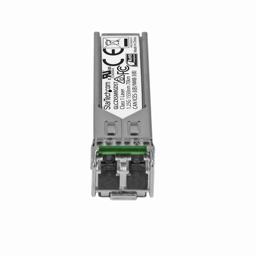 StarTech.com Cisco GLC-ZX-SM-RGD Compatible SFP Transceiver Module - 1000BASE-ZX~Cisco GLC-ZX-SM-RGD Compatible SFP Module - 10 - Image 2