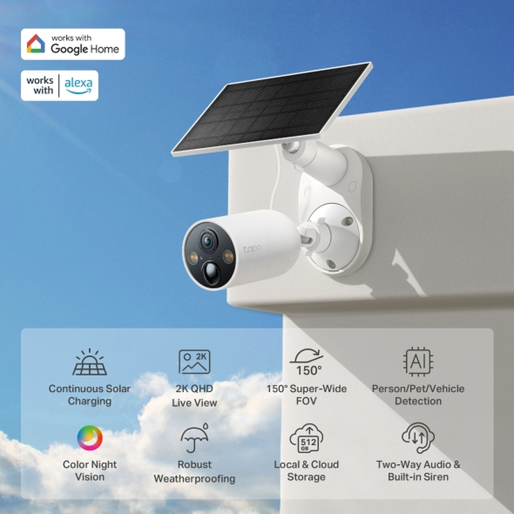 TP-Link Tapo Solar-Powered Security Camera Kit 1 × C425, 1 × A201 - Image 2