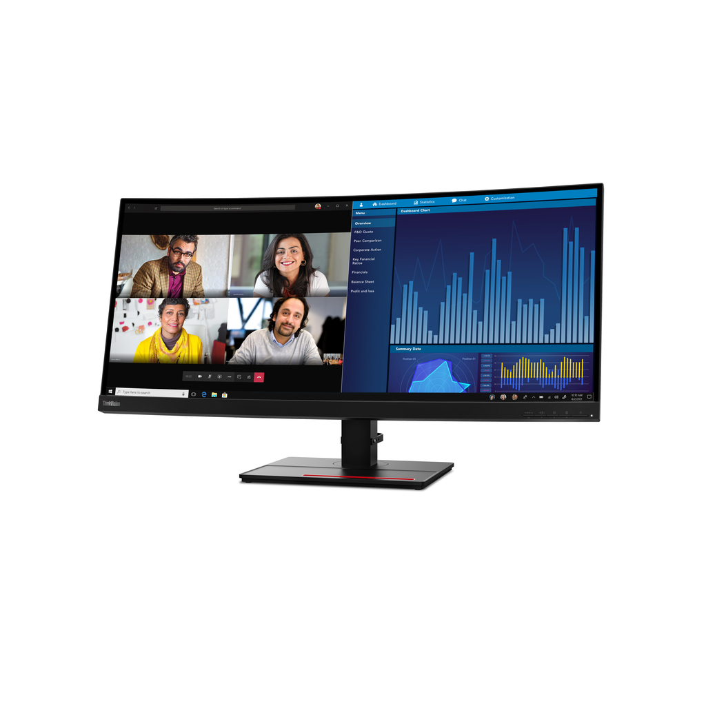 Lenovo ThinkVision P34w-20 computer monitor 86.7 cm (34.1") 3440 x 1440 pixels Wide Quad HD LED Black - Image 8