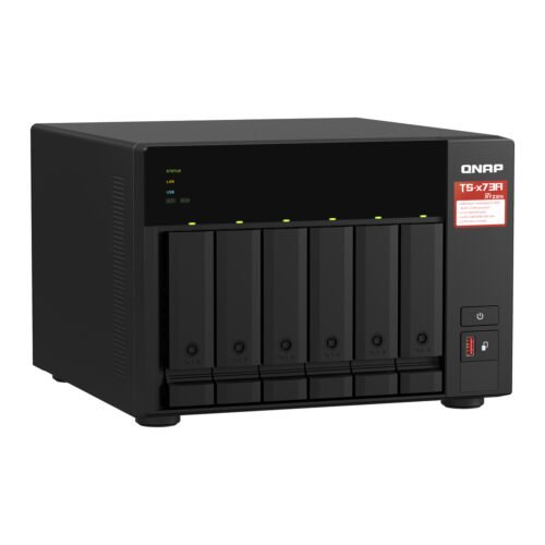 QNAP TS-673A NAS Tower Ryzen Embedded V1500B 8 GB DDR4 0 TB QNAP Turbo System Black - Image 2