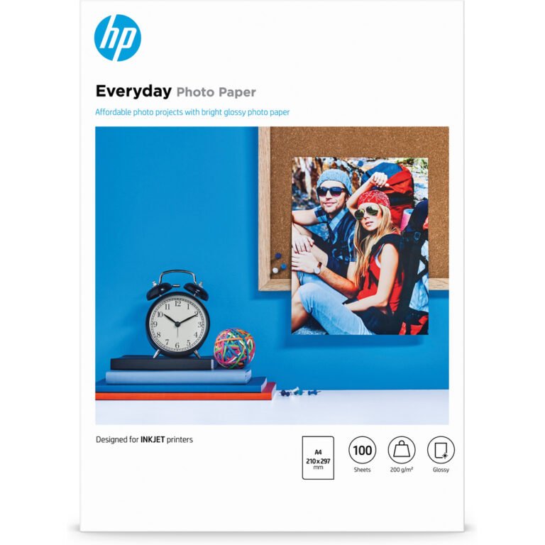 HP Everyday Photo Paper, Glossy, 200 g/m2, A4 (210 x 297 mm), 100 sheets