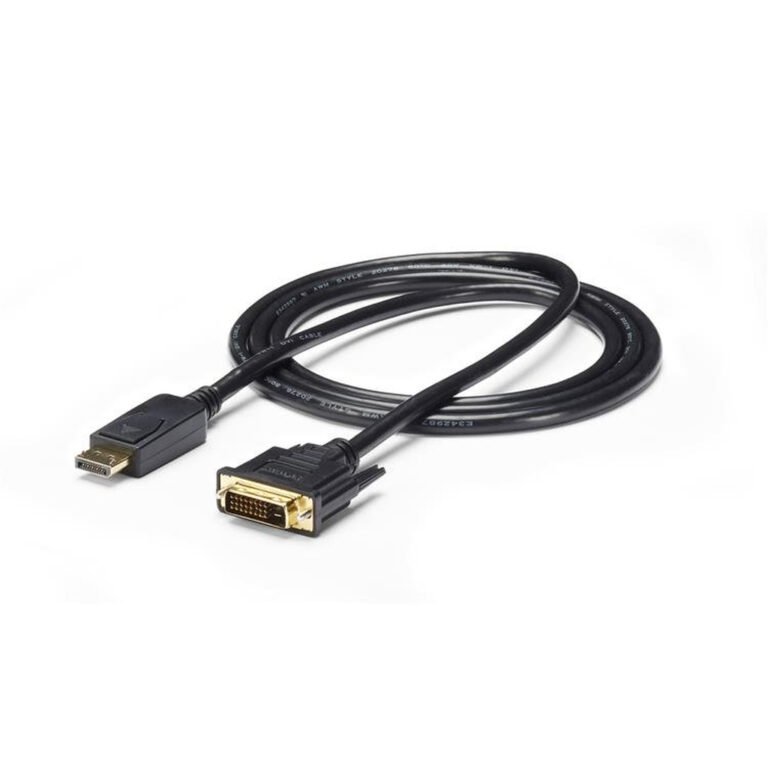 StarTech.com 6ft (1.8m) DisplayPort to DVI Cable, DisplayPort to DVI Adapter Cable, Passive DP to DVI-D Video Converter, 1080p
