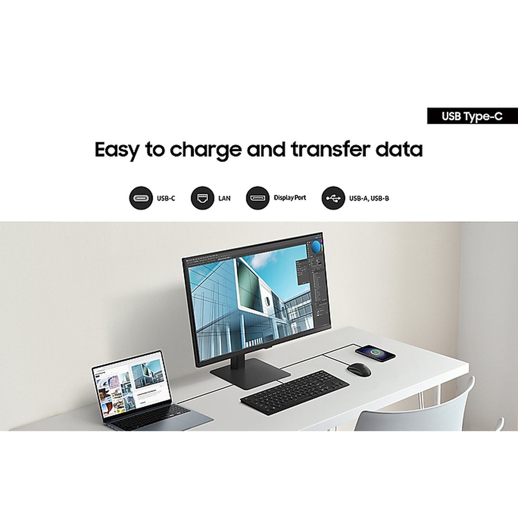 Samsung LS24D600UAU computer monitor 61 cm (24") 2560 x 1440 pixels Quad HD LCD Black - Image 7