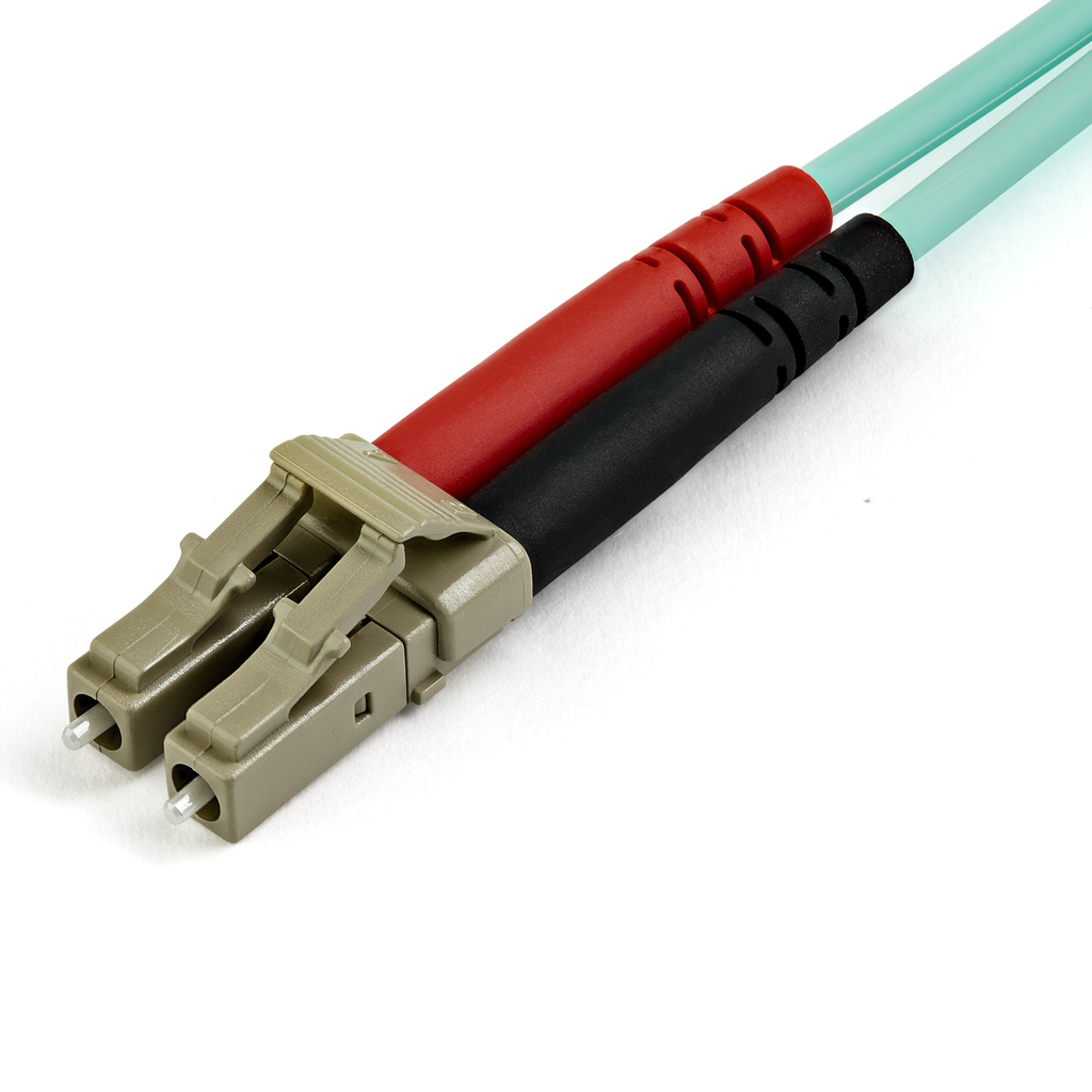 StarTech.com 15m (50ft) LC/UPC to LC/UPC OM4 Multimode Fiber Optic Cable, 50/125µm LOMMF/VCSEL Zipcord Fiber, 100G, Low Insert - Image 2