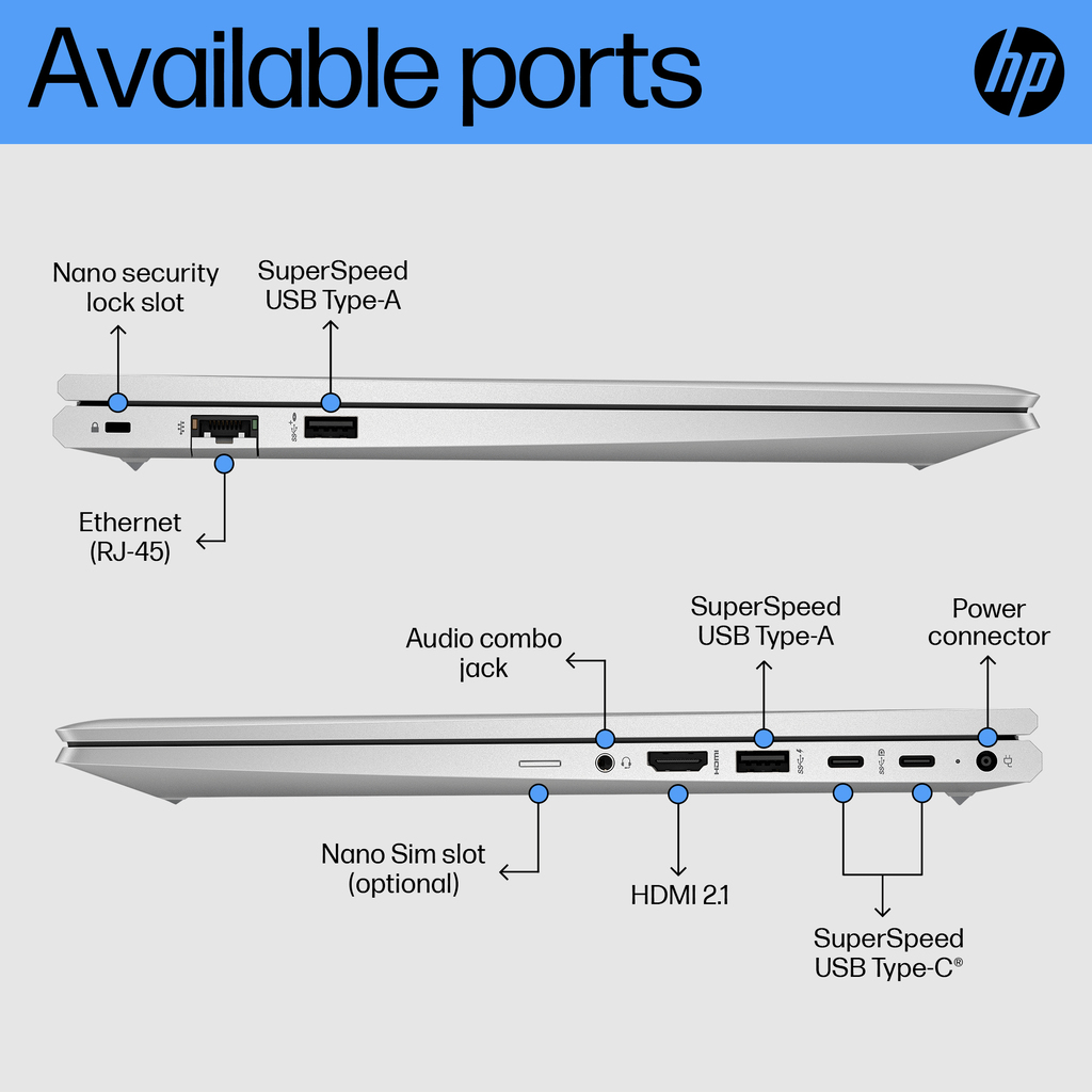 HP ProBook 450 G10 Intel® Core™ i5 i5-1335U Laptop 39.6 cm (15.6") Full HD 8 GB DDR4-SDRAM 256 GB SSD Wi-Fi 6E (802. - Image 8