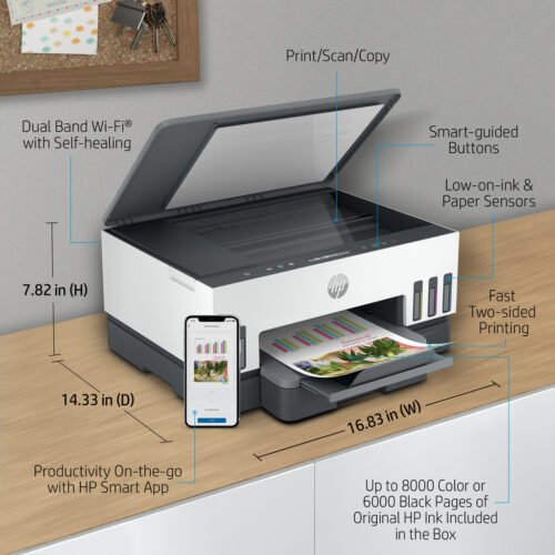 HP Smart Tank 7005 Wireless All-in-One Color Printer, Two-sided printing; Copier, Scanner - Image 6