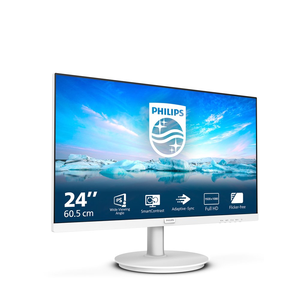 Philips V Line 241V8AW/00 computer monitor 60.5 cm (23.8") 1920 x 1080 pixels Full HD LCD White - Image 4