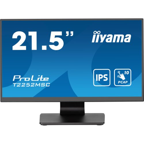 iiyama ProLite 21.5” PCAP 10pt touchscreen monitor featuring IPS panel technology, Edge-to-Edge glass design and anti fingerp - Image 2
