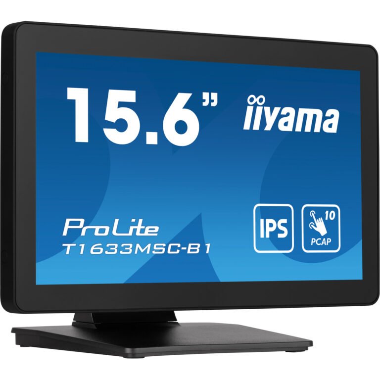 iiyama ProLite 15.6" PCAP 10 points multi-touch monitor with edge-to-edge glass and IPS panel technology