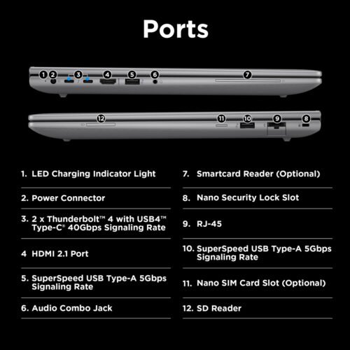 HP ZBook Power G11 Intel Core Ultra 7 155H Mobile workstation 40.6 cm (16") WUXGA 32 GB DDR5-SDRAM 1 TB SSD NVIDIA RTX A1000 Wi - Image 21