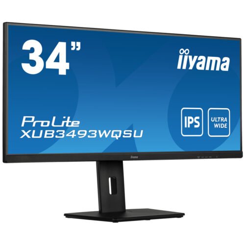 iiyama ProLite 34” IPS ultra-wide screen with height adjustable stand