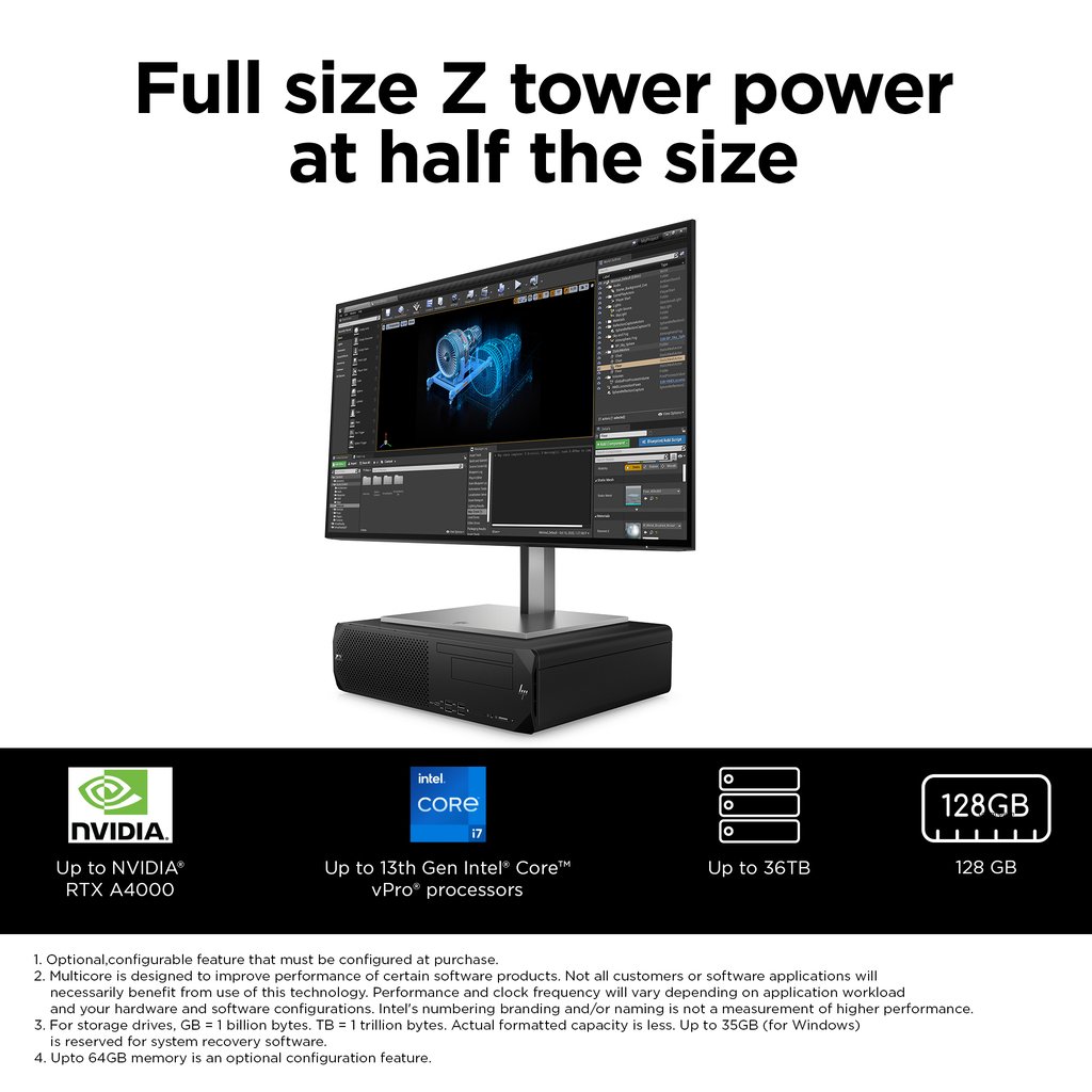 HP Z2 G9 Intel® Core™ i7 i7-14700 16 GB DDR5-SDRAM 512 GB SSD NVIDIA T1000 Windows 11 Pro SFF Workstation AI Worksta - Image 8