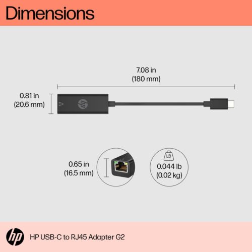 HP USB-C to RJ45 Adapter G2 - Image 4