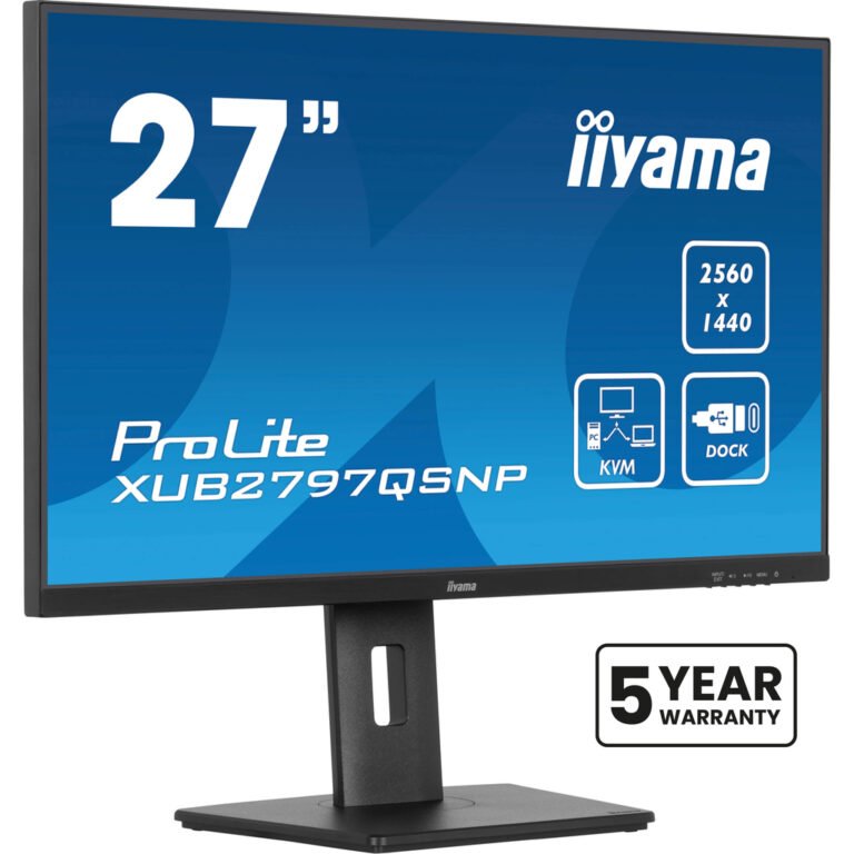 iiyama ProLite XUB2797QSNP-B1 computer monitor 68.6 cm (27") 2560 x 1440 pixels Quad HD LED Black