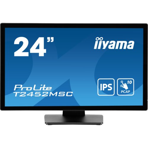 iiyama ProLite 23.8” PCAP 10pt touchscreen monitor featuring IPS panel technology, Edge-to-Edge glass design and anti fingerp - Image 2