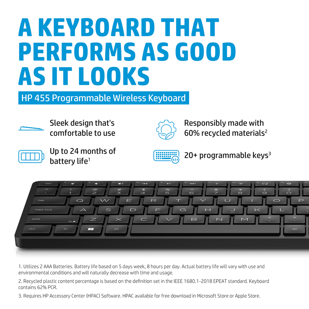 HP 455 Programmable Wireless Keyboard - Image 9