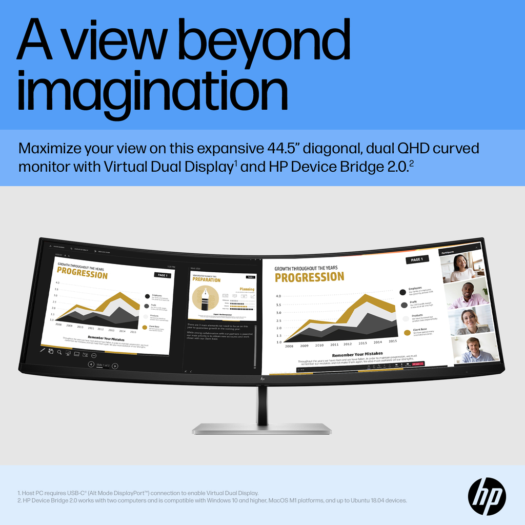 HP E45c G5 DQHD Curved Monitor - Image 6