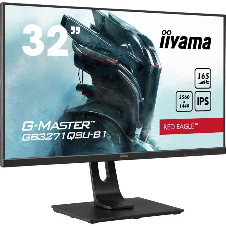 iiyama G-MASTER Unleash your full gaming potential with the 165Hz GB3271QSU Red Eagle guaranteeing 1ms MPRT