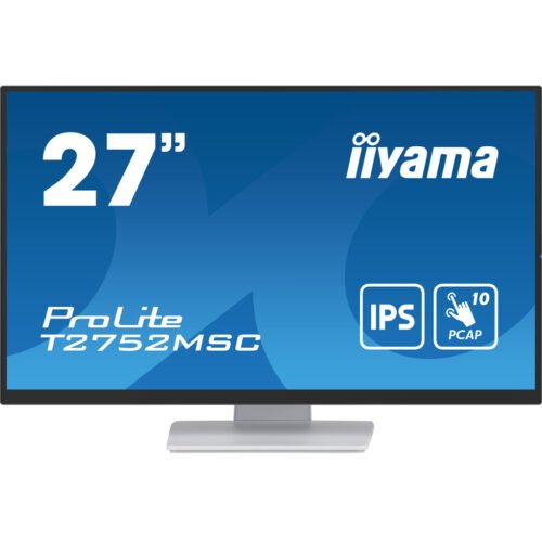 iiyama ProLite 27” Optical Bonded PCAP 10pt touchscreen monitor with IPS panel technology, edge-to-edge glass design and anti - Image 2