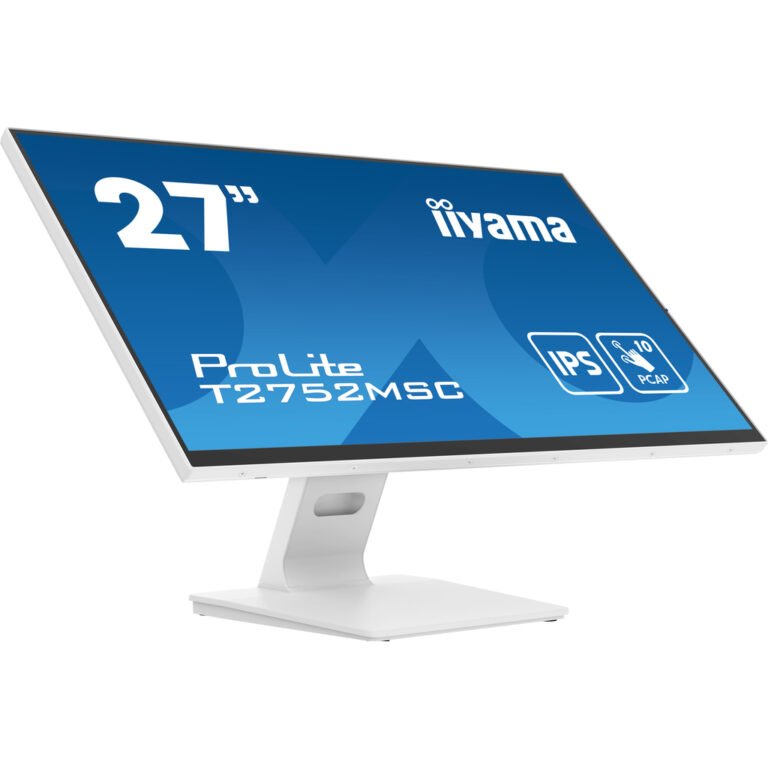 iiyama ProLite 27” Optical Bonded PCAP 10pt touchscreen monitor with IPS panel technology, edge-to-edge glass design and anti