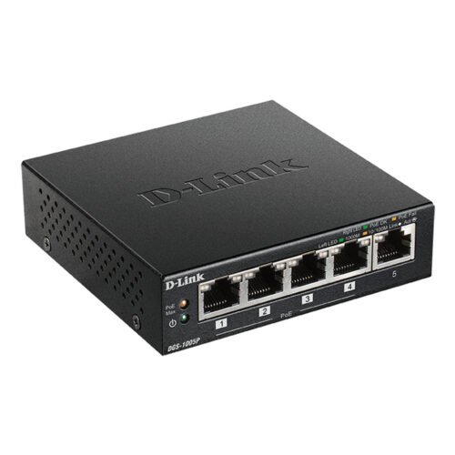 D-Link DGS-1005P/E network switch Unmanaged Gigabit Ethernet (10/100/1000) Power over Ethernet (PoE) Black - Image 2