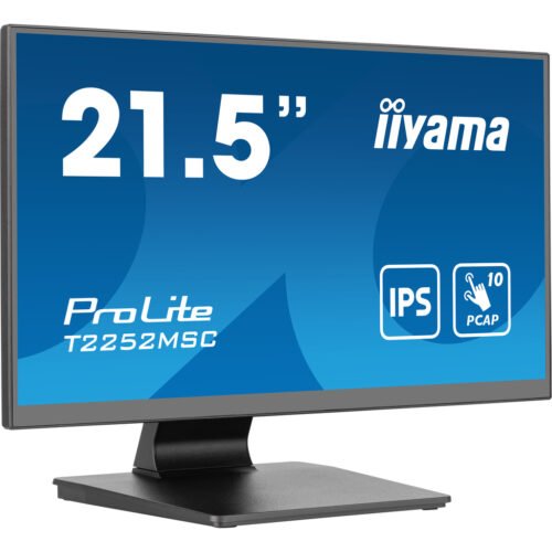 iiyama ProLite 21.5” PCAP 10pt touchscreen monitor featuring IPS panel technology, Edge-to-Edge glass design and anti fingerp - Image 3