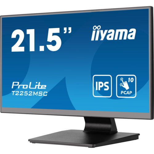 iiyama ProLite 21.5” PCAP 10pt touchscreen monitor featuring IPS panel technology, Edge-to-Edge glass design and anti fingerp - Image 5