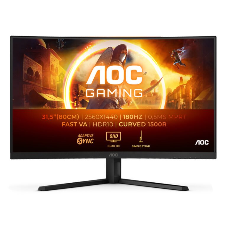 AOC G4 CQ32G4VE computer monitor 80 cm (31.5") 2560 x 1440 pixels Quad HD LCD Black, Grey