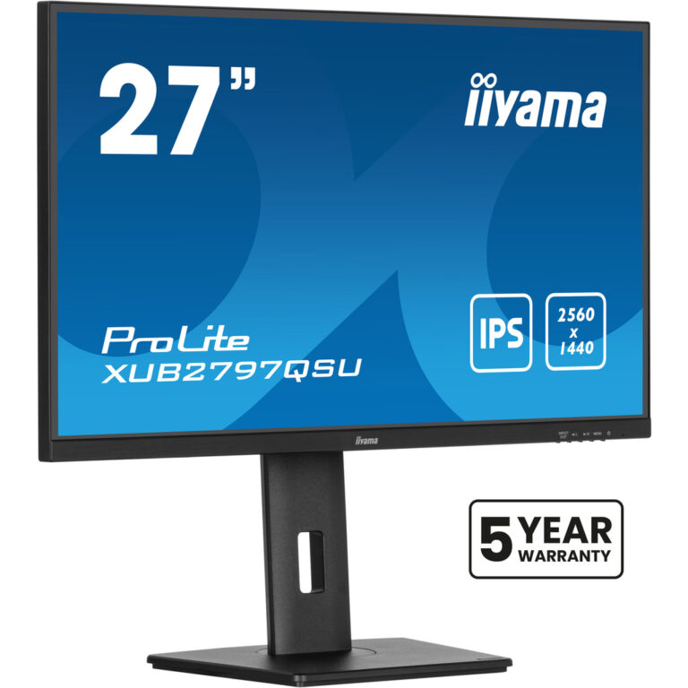 iiyama ProLite XUB2797QSU-B2 computer monitor 68.6 cm (27") 2560 x 1440 pixels Quad HD LED Black