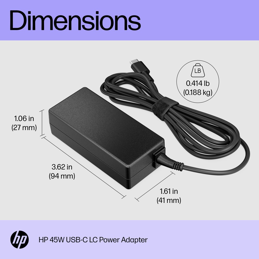 HP 45W USB-C LC Power Adapter - Image 6