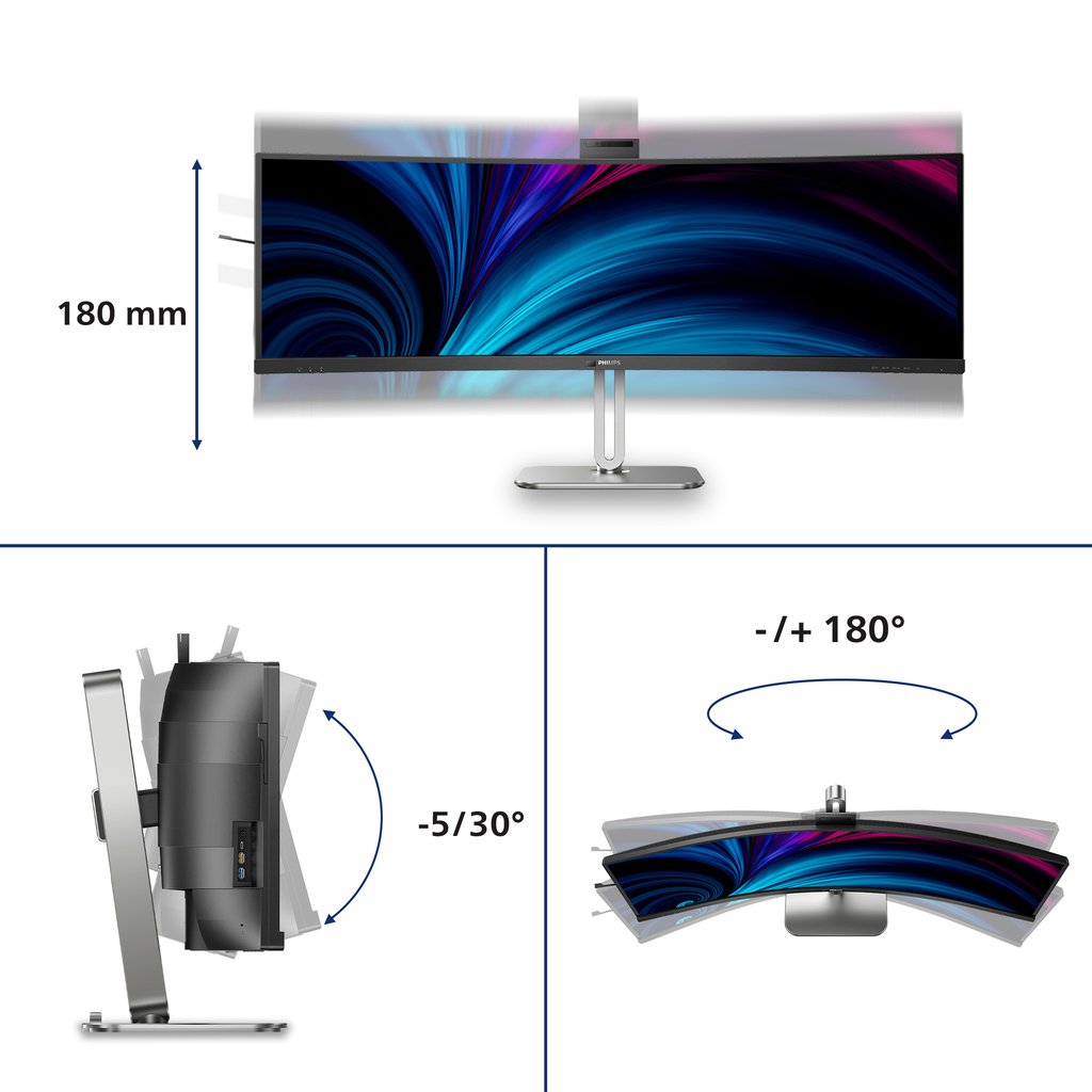 Philips 49B2U6903CH/00 computer monitor 124.5 cm (49") 5120 x 1440 pixels Dual QHD LCD Grey - Image 11