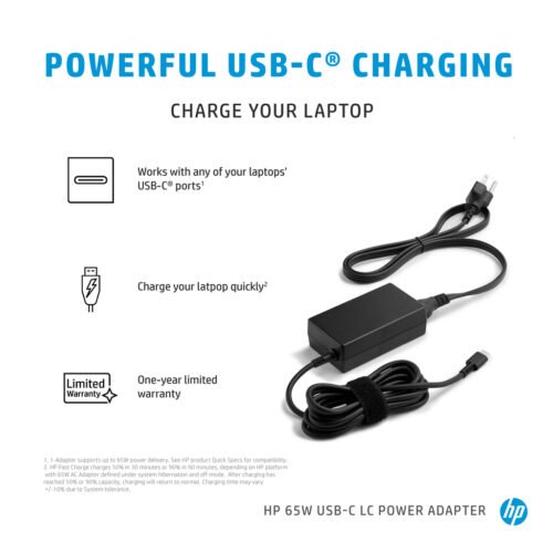 HP 65W USB-C LC Power Adapter - Image 3