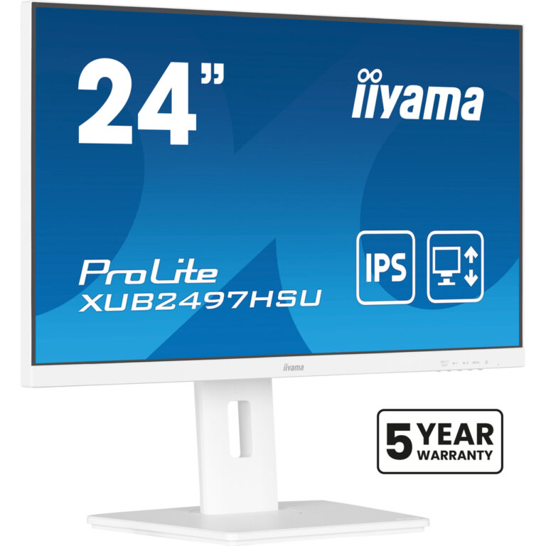 iiyama ProLite XUB2497HSU-W2 computer monitor 60.5 cm (23.8") 1920 x 1080 pixels Full HD LED White