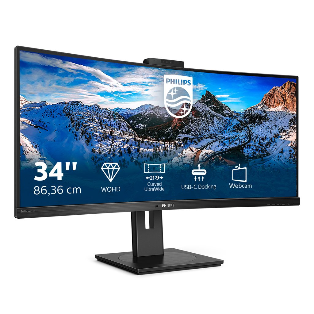 Philips P Line 346P1CRH/00 LED display 86.4 cm (34") 3440 x 1440 pixels UltraWide Quad HD Black - Image 9