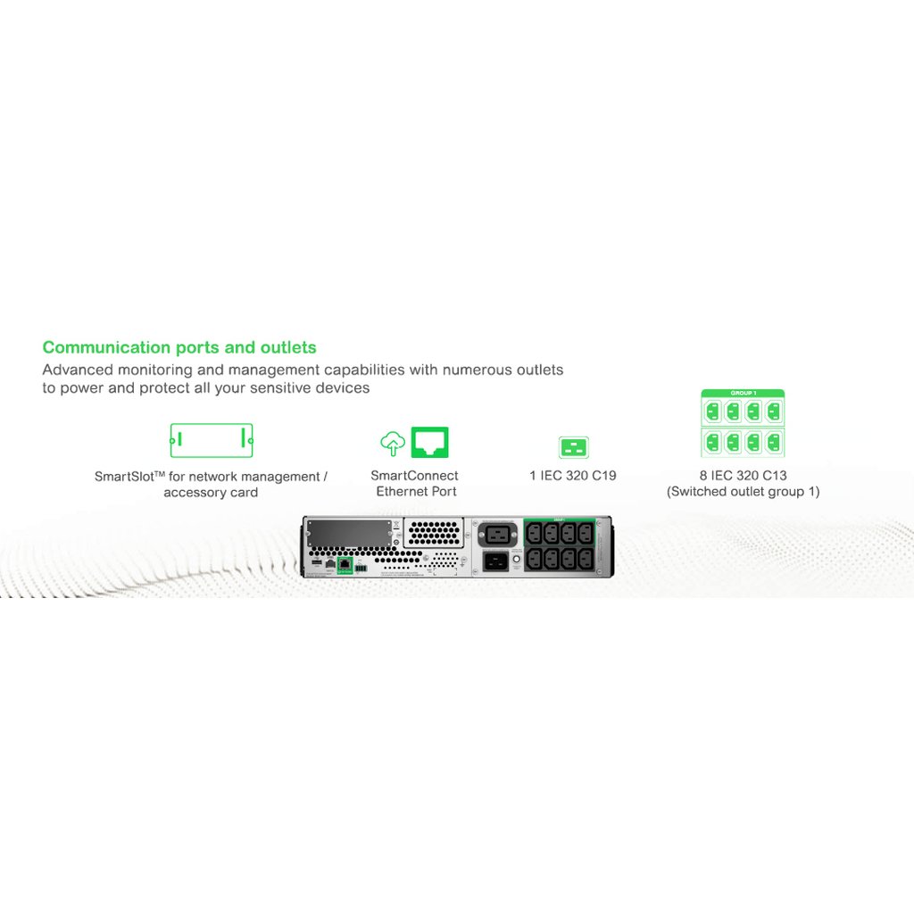 APC Smart-UPS SMT3000RMI2UC- 8x C13, 1x C19, USB, Rackmount 2U, SmartConnect, 3000VA - Image 12