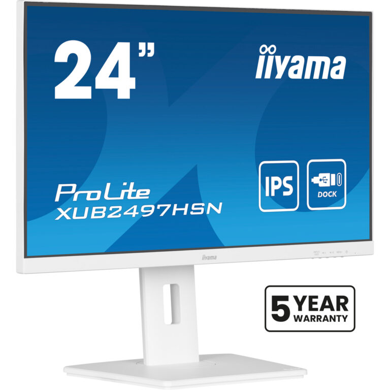 iiyama ProLite XUB2497HSN-W2 computer monitor 60.5 cm (23.8") 1920 x 1080 pixels Full HD LED White