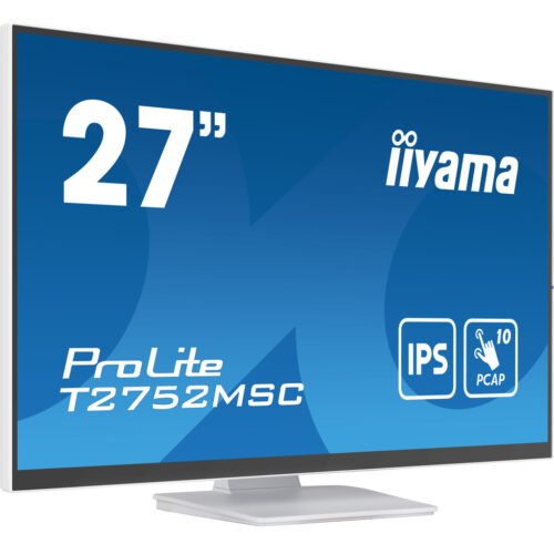 iiyama ProLite 27” Optical Bonded PCAP 10pt touchscreen monitor with IPS panel technology, edge-to-edge glass design and anti - Image 4