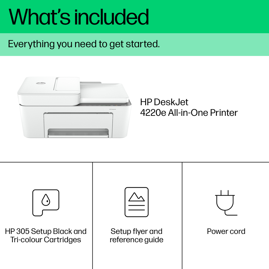 HP DeskJet 4220e Wireless All-in-One Color Printer, Instant Ink; Copier, Scanner - Image 12