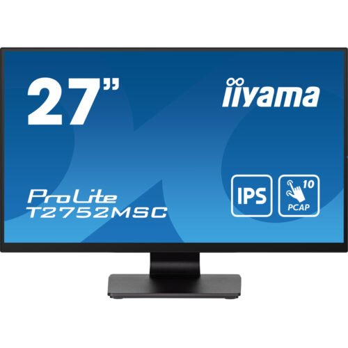 iiyama ProLite 27” Optical Bonded PCAP 10pt touchscreen monitor with IPS panel technology, edge-to-edge glass design and anti - Image 2