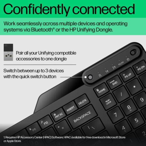 HP 475 Dual-Mode Wireless Keyboard - Image 12