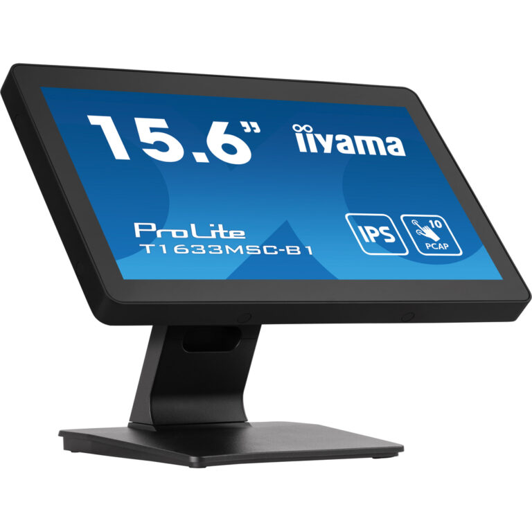 iiyama ProLite T1633MSC-B1 computer monitor 39.6 cm (15.6") 1920 x 1080 pixels Full HD LCD Touchscreen Black