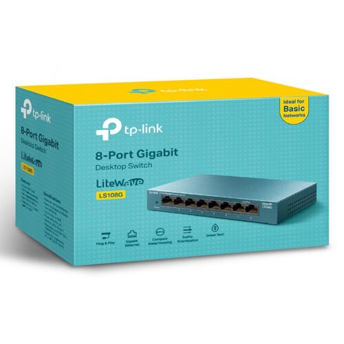 TP-Link LS108G network switch Unmanaged Gigabit Ethernet (10/100/1000) Blue - Image 4
