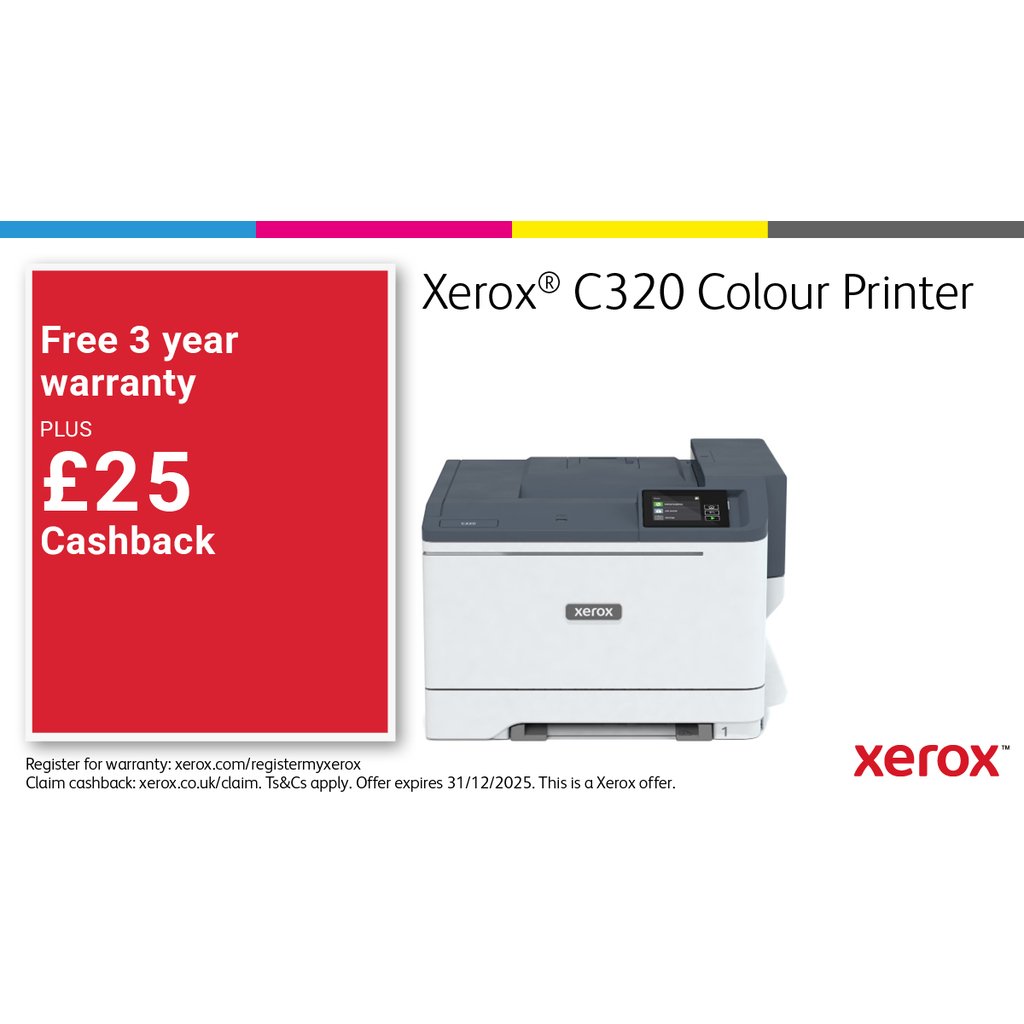 Xerox C320 A4 33ppm Wireless Duplex Printer PS3 PCL5e/6 2 Trays Total 251 Sheets - Image 36
