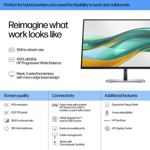 HP Series 5 Pro 23.8 inch FHD Monitor - 524pf - Image 14